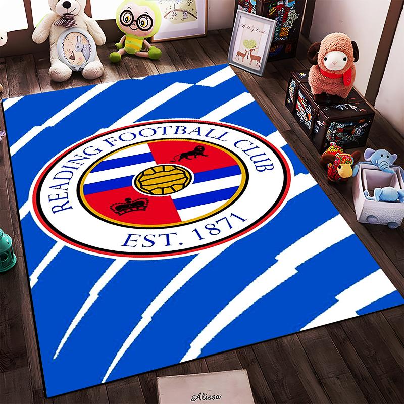 Reading Football Club Logo Rug Non-slip Rug Suitable for Living Room and Bedroom Sofas.