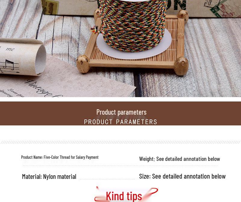Wengwan Five-Color Jade Weaving Thread: DIY Bracelet & Necklace Rope, Chengxin Brand, Non-Elastic Jewelry Accessory