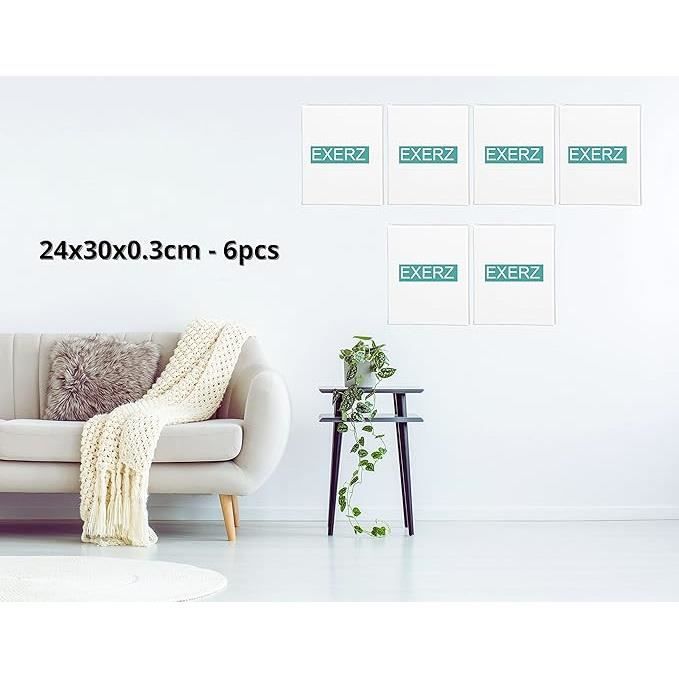 Panneaux de toile - exerz - 6 pièces - 30x24cm - 100% coton - 280gsm