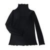 Intimo sexy trasparente per donna, maglietta a maniche lunghe con collo alto, top a rete attillato sexy per donna, maglietta a maniche lunghe per donna