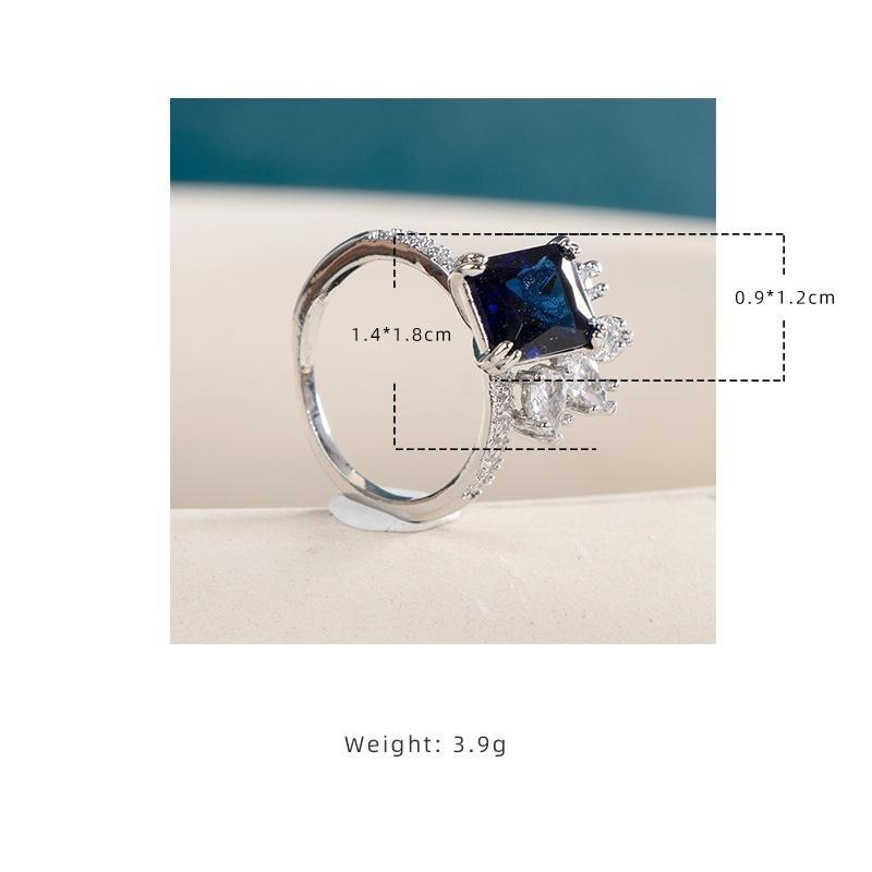 Bella Box Zircon Bridal Wedding Ceremony Party Finger Ring Dazzling Silver Color Delicate Women Rings Fashion Jewelry