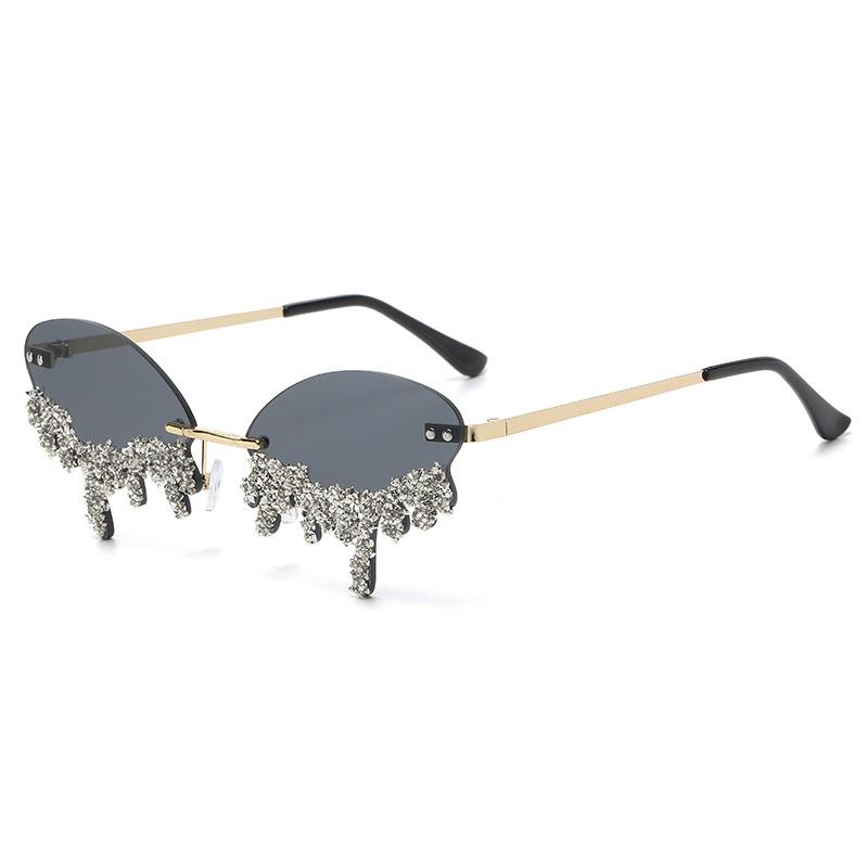 Summer Season Tear Frame Sunglasses Asymmetrical Shape Gradient Color Options