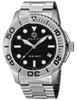 YA126277 Silver Black Stainless Sapphire Quartz Swiss Made G-TIMELESS Men's Watch, Dial, Steel, Crystal, Movement, 45mm,