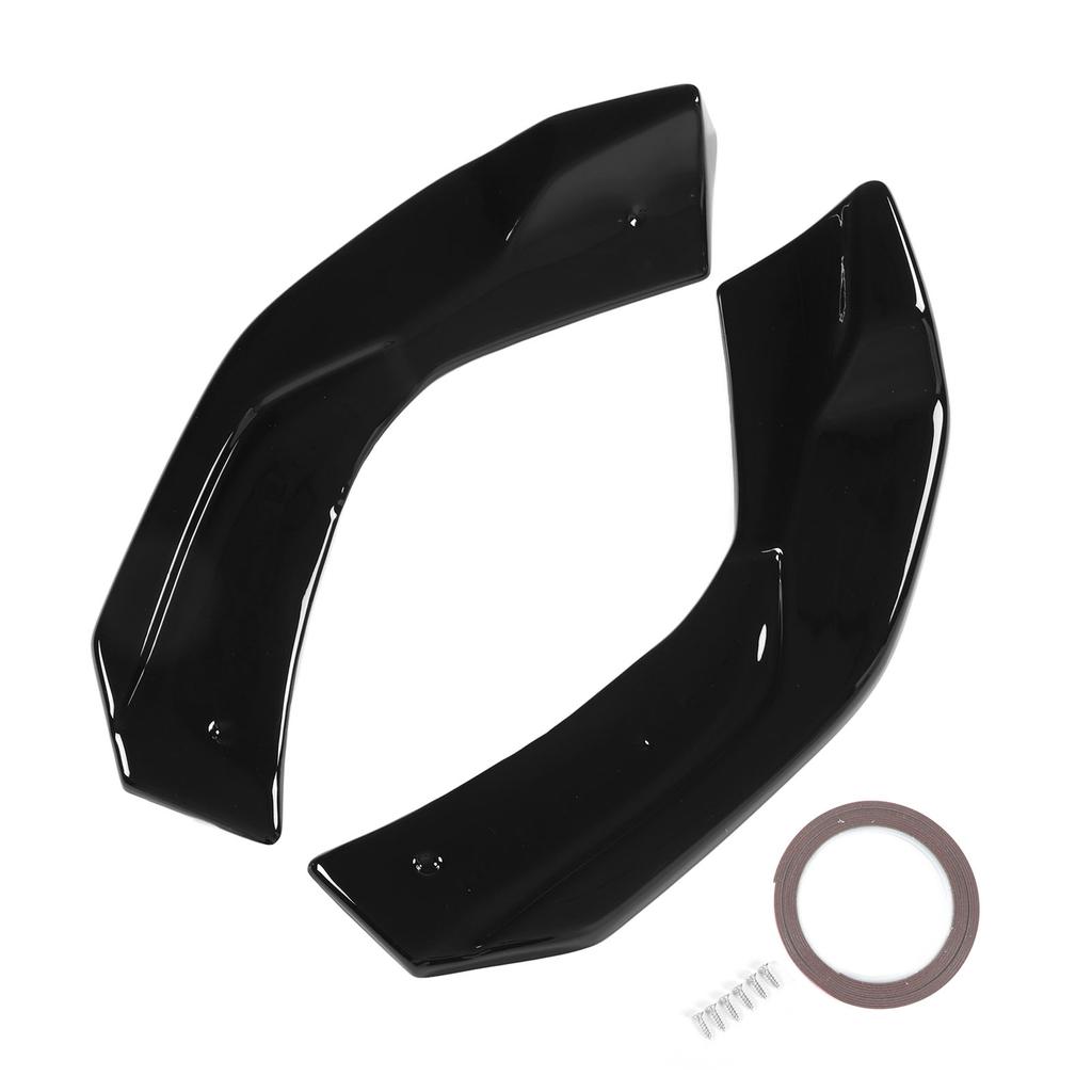 1 Pair Rear Bumper Side Splitters Left and Right Bright Black Replacement For Benz A‑Class W177 A35 A45 AMG‑Line