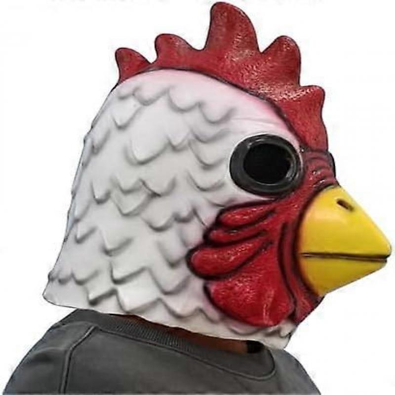 2018 Exclusive Latex Cartoon Rooster Head Halloween Chicken Costume Mask