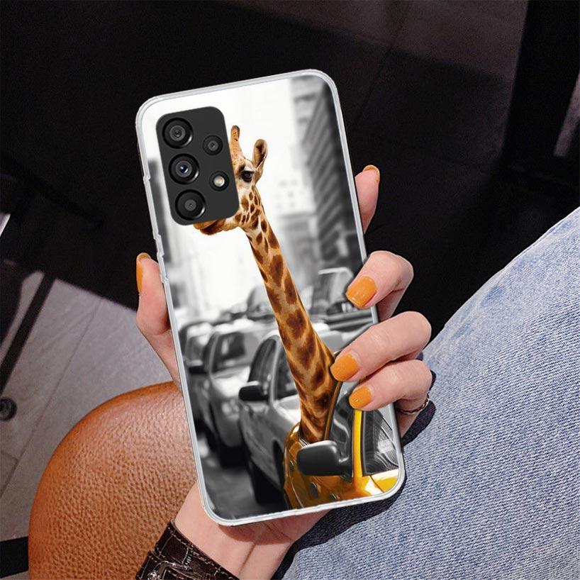 Cute Cartoon Giraffe Animal Phnoe Case for Samsung Galaxy A17 A37 A57 A16 A26 A36 A56 A15 A14 A13 A55 A54 A53 A35 A34 A33 A25 A2