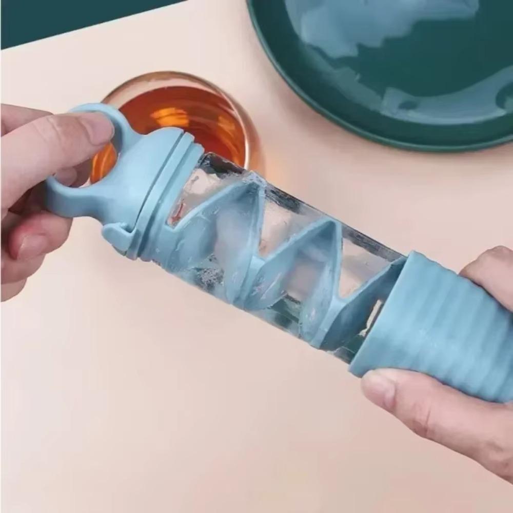 Creative Ice Cube Mold Pull-Out Bar 10 Grid Frozen Ice Cube Plate Maker Silicone Ice Box Suitable For Home Bars Kitchen Homemade
