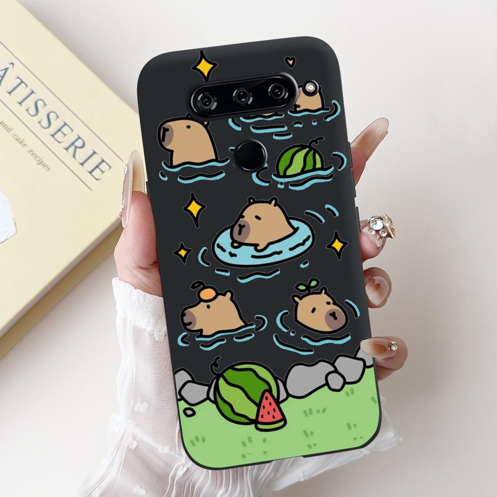 For LG V40 V50 ThinQ Case V50S ThinQ Cute Cartoon Cat Luxury Cool Shockproof Silicone Back Cover For LG V50S ThinQ 5G Phone Case