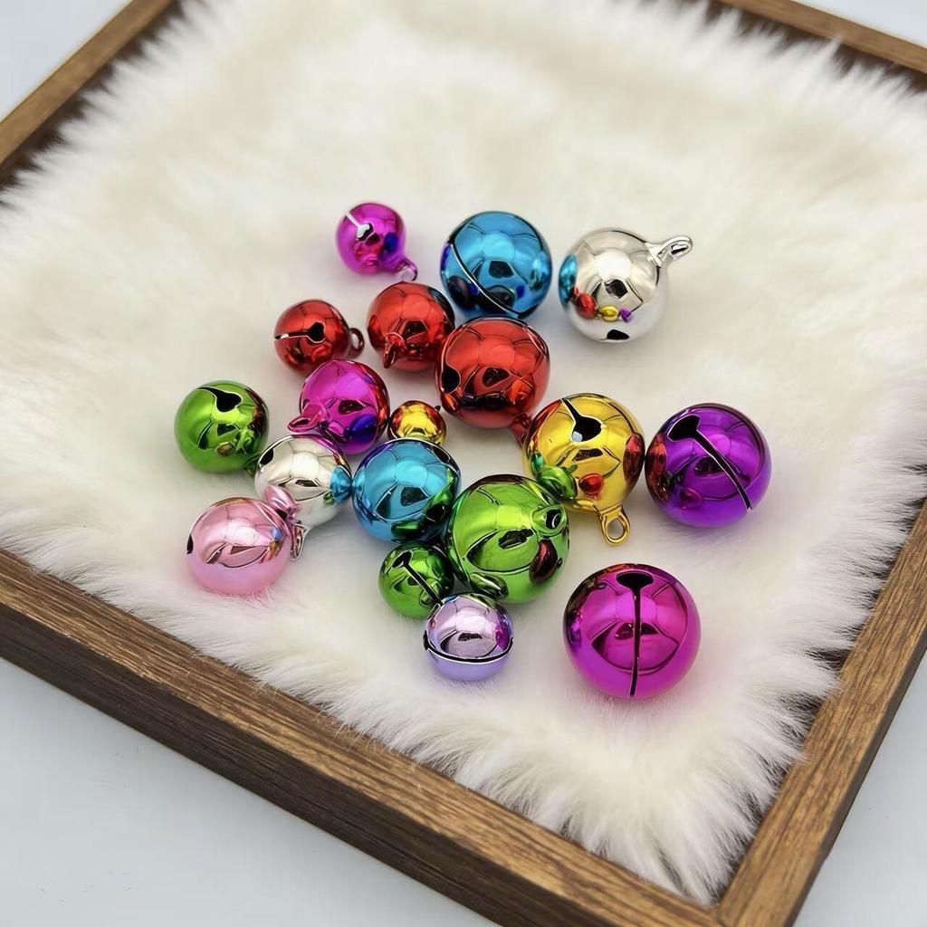 Colored Single-Tone Jingle Bell Charms for DIY Jewelry and Christmas Decorations