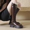 Fashion Winter Boots for Women Warm Thickened Long Fur Boots Black Brown Platform Chunky Heels Ladies Knee High Knight Botas Female Shoe