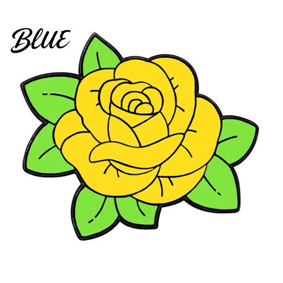 3D Outline Brooch Flower Pin for Women Rose Wildflower Lapel