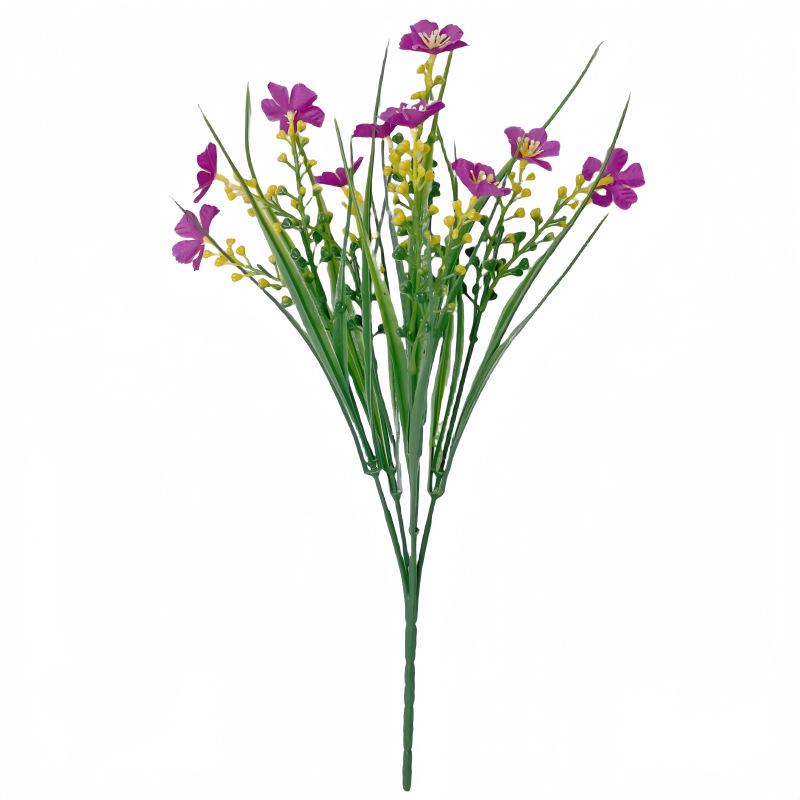 Artificial Spring Grass & Daisies with Fruit for Table, Windowsill, Porch & Outdoor Decor