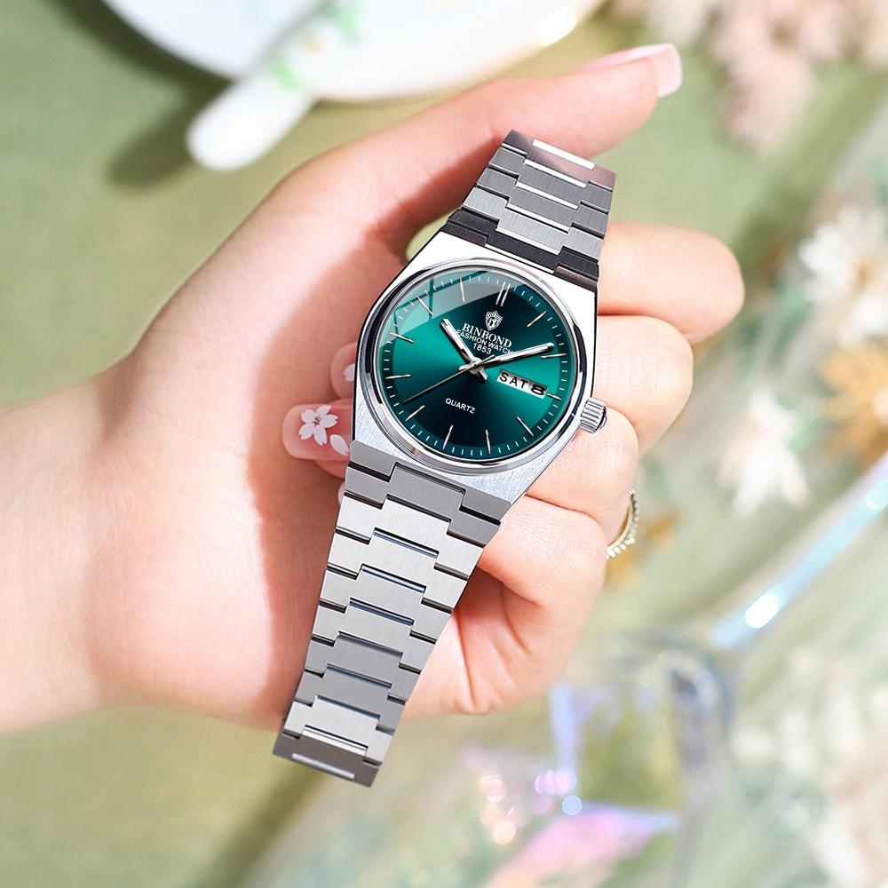 Luxury Business Quartz Men Wristwatch Waterproof Luminous Date Week Male Watch Stainless Steel Women Watches