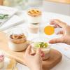 50Pcs 150/250ml Disposable Salad Cups Round Shape Leak-Proof Dessert Cups with Lid Clear Plastic with Lid