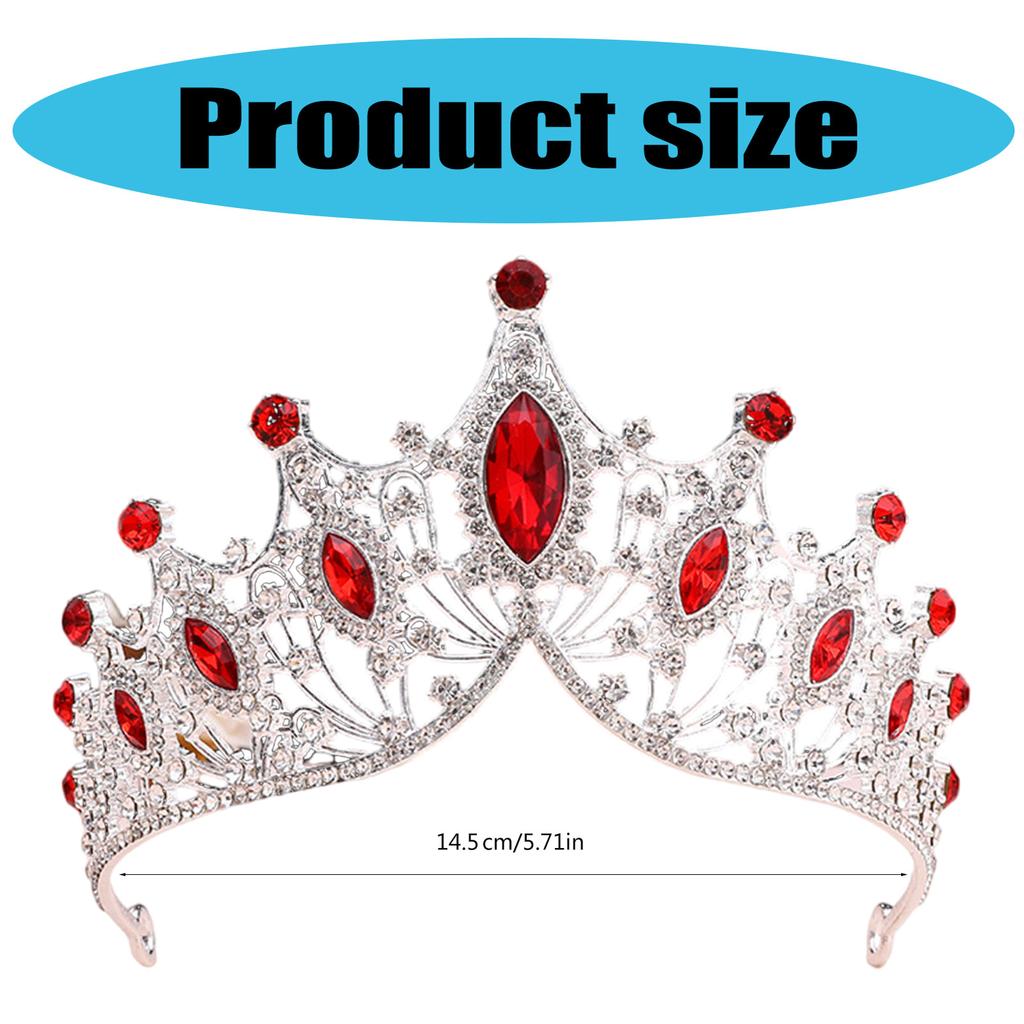 Elegant Large Crown Headband for Performances and Birthdays Featuring Sturdy Alloy Materials and Stylish Crystals