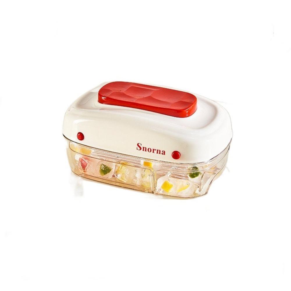 

Easy Release Ice Cube Tray Mold Quick Freezing Ice Maker Mold Portable Ice Storage Box Summer Drawer style Red