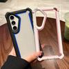 Kraftigt dubbellagers genomskinligt lyxigt mobilskal för Samsung Galaxy A06 A12 A15 A16 A21 A23 A24 A25 A35 A51 A54 A55 A56 Skydd