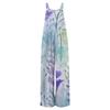 Women's Fashion Casual Loose With Pockets  Sleeveless Printed Jumpsuit