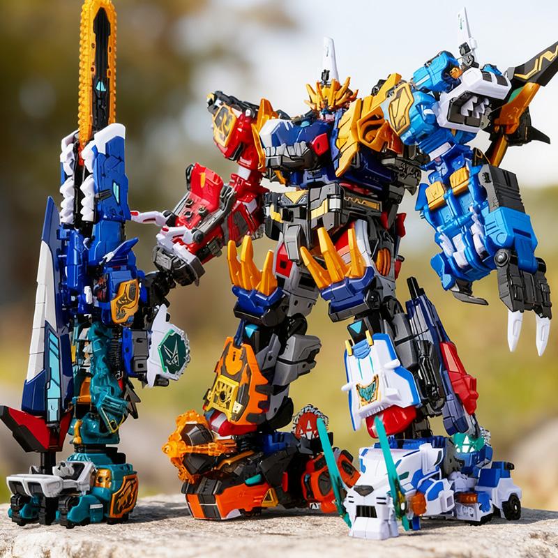 Mini Force 8 Super Dinoid Transform Combined Mecha Miniforce Robot Action Figures Toys Tyrannosaurus Rex Warlord Deformation TOY