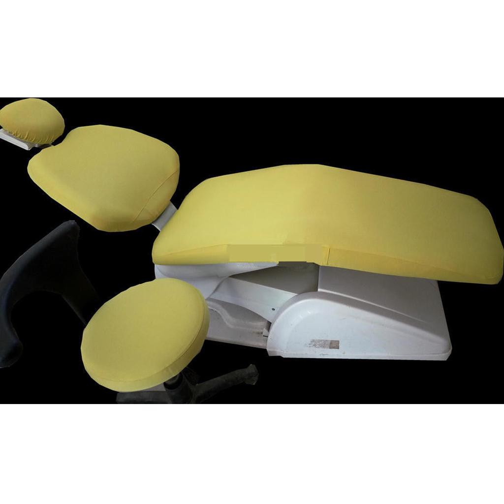 4pcs Fabric Dental Chair Cover Backrest Seat  Case Protector Kit Washable Elastic Cloth Dentist