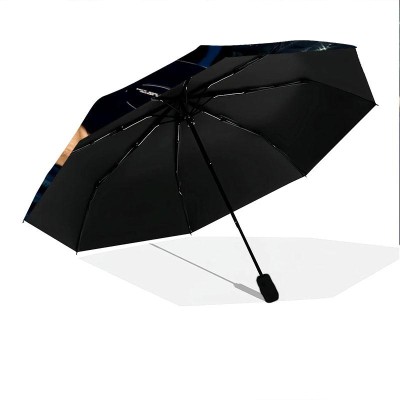 1 PC Automatic Folding Umbrella - Billie Eilish Custom Name Pattern, Portable & Foldable Design with 8 Ribs, Christmas Birthday Gifts