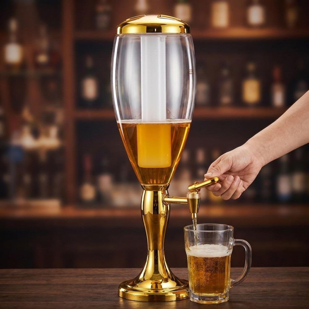 Dual-Head Faucet Beer Dispenser with Icicles Drink Holder Creative Beverage Machine Bar Use