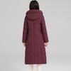 Women Down Jacket 2024 Long Over the Knee Coat Thick Warm 90 White Duck Down Mid Length for Middle Aged and Elderly