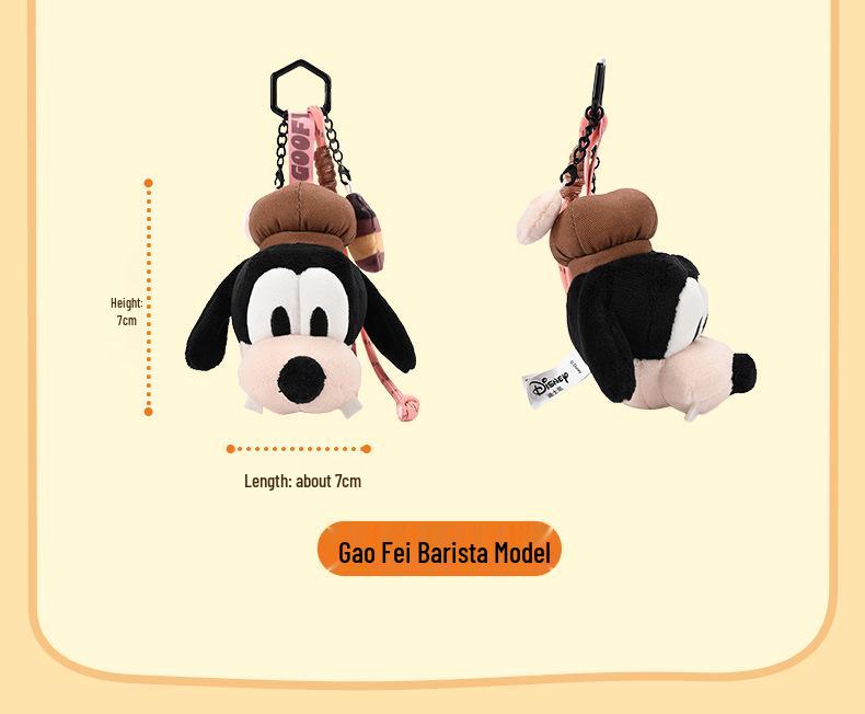 Disney Authorized Mickey, Minnie, Donald, and Goofy Plush Toy Keychain or Lanyard