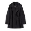 Dámský oblek Kabát Límec Dlouhý rukáv Boční knoflíky Zapínání Bunda oblek Jednobarevný Volný střih Základní Business Svrchní oblečení