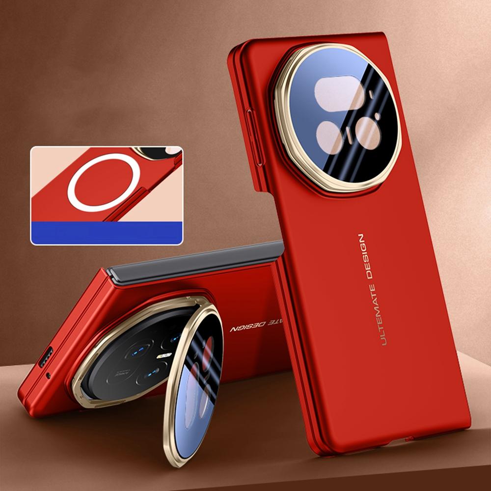 Für Honor Magic V5 5G Magnetische Hülle Objektiv Ständer Hautgefühl PC Handyhülle