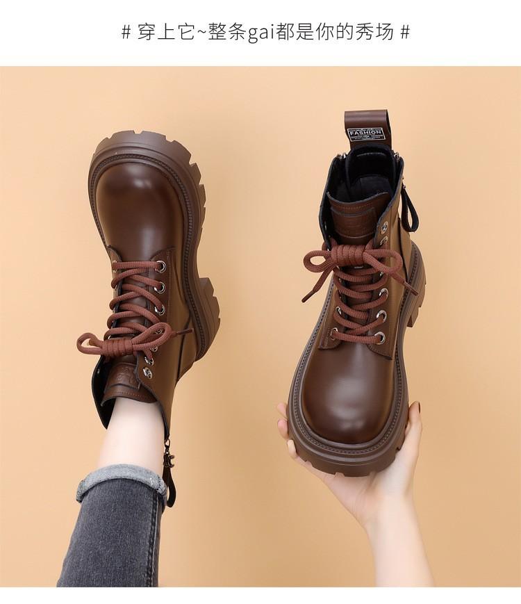 Short boots British style 2026 autumn and winter new popular thick soled short boots for women