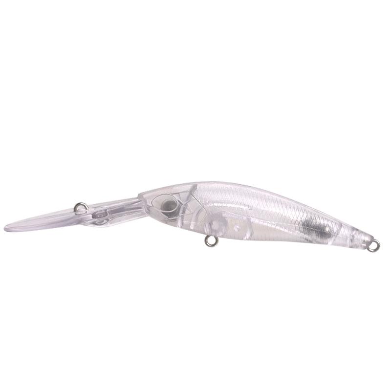 Luya Long Tongue Mino Embryo Body Floating Abs Hard Bait Fake Bait Transparent Plastic Embryo Body Luya Bait Mino Embryo Body