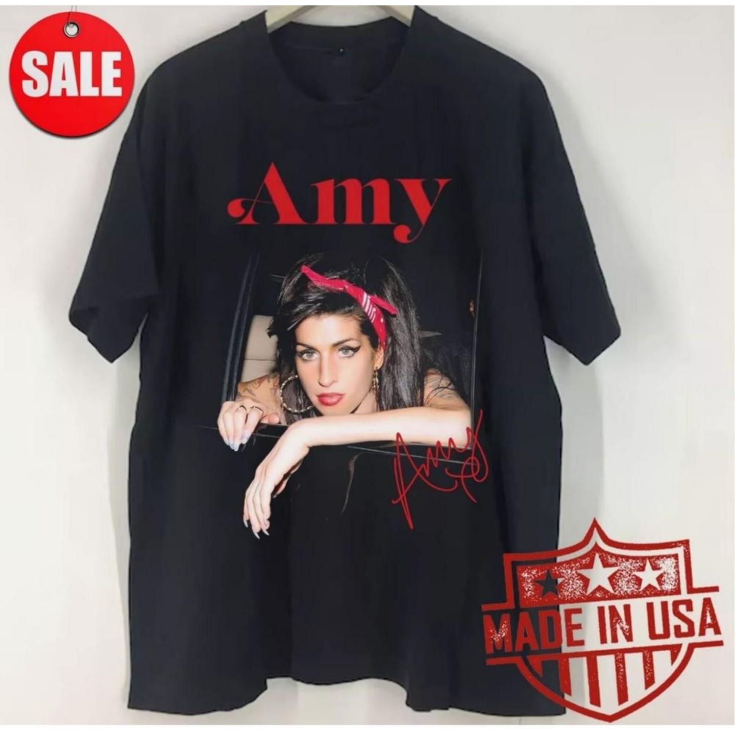 New Amy Winehouse In Car Gift For Fans Unisex S-5XL Shirt Unisex T-Shirt S чёрный
