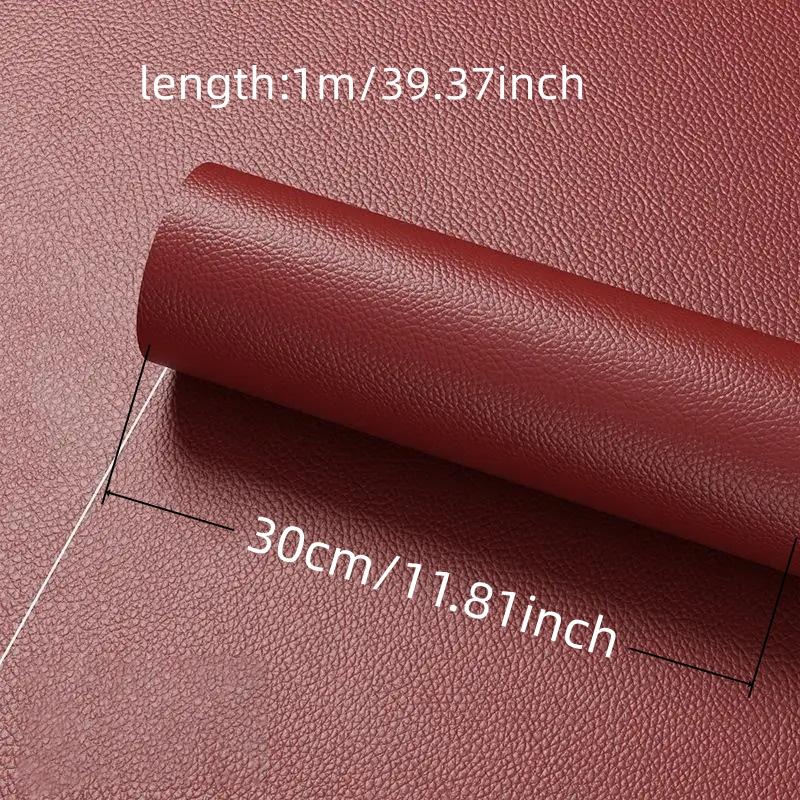 1PC 1mx30cm Self-Adhesive Leather Upholstery For Car Seat Sofa Chair Black Leather Repair Patches Refurbish Hole Artificial
