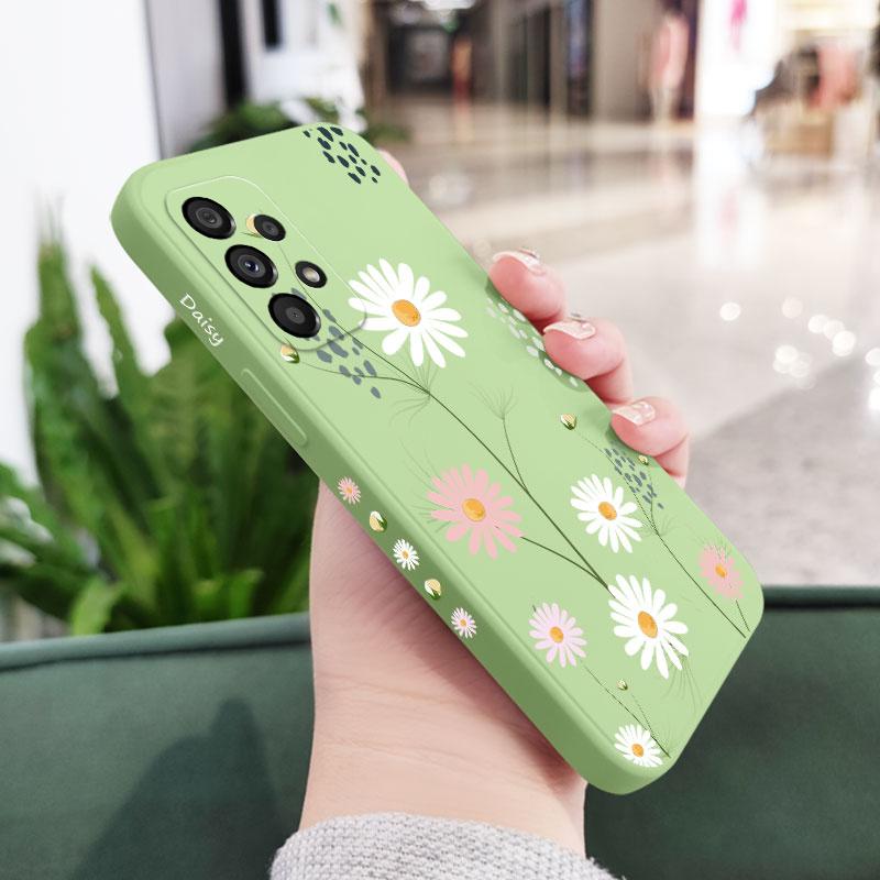 

Green Daisies Phone Case For Samsung A73 A53 A33 A23 A13 A03 A03S A04 A04S A72 A52 A52S A32 A22 A12 A02S A02 A71 A51 4G 5G Samsung A02