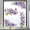 Purple Flower Butterfly Window Sticker Is Suitable for Window Glass, Storefront Display Window Stickers.