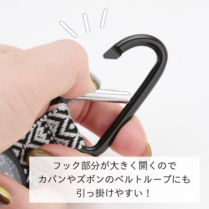Sun Flame J-Axis Hook Watch Carabiner AP1351-RB Rainbow