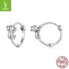 S925 Sterling Silver Earrings, Small Personalized Kitten Earrings, Cross-Border Ins Wind Tremella Decoration