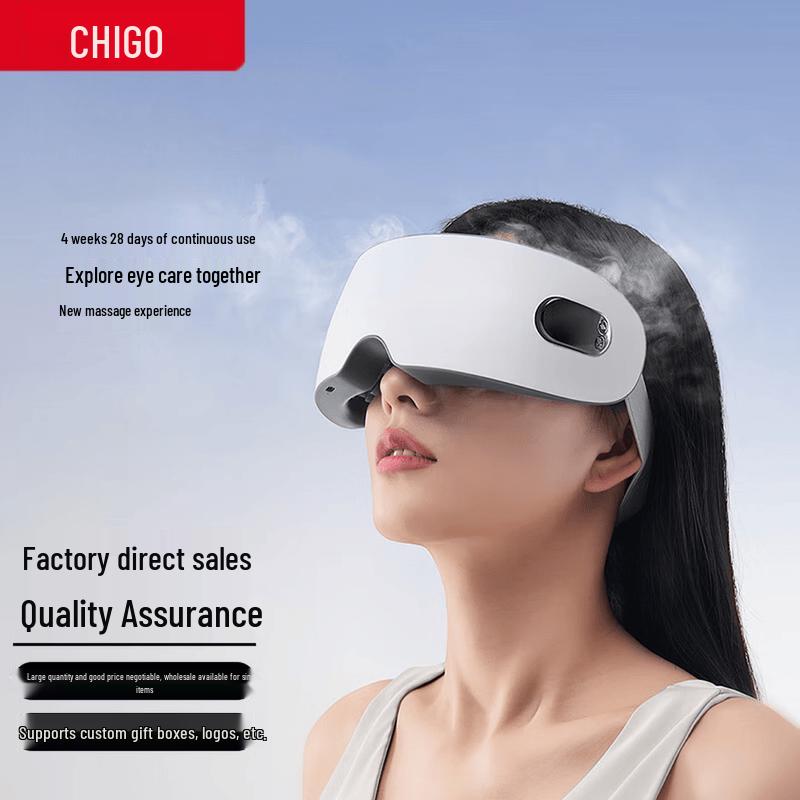

CHIGO Smart Eye Massager with Heat, Vibration, and Music CN plug (adapter included)
