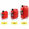 loyfreeyo Portable Gasoline Can, Emergency Gas Tank, 5L/10L/20L Capacity, Portable, Ultra-Lightweight, High-Density Polyethylene, Automatic Closure, B