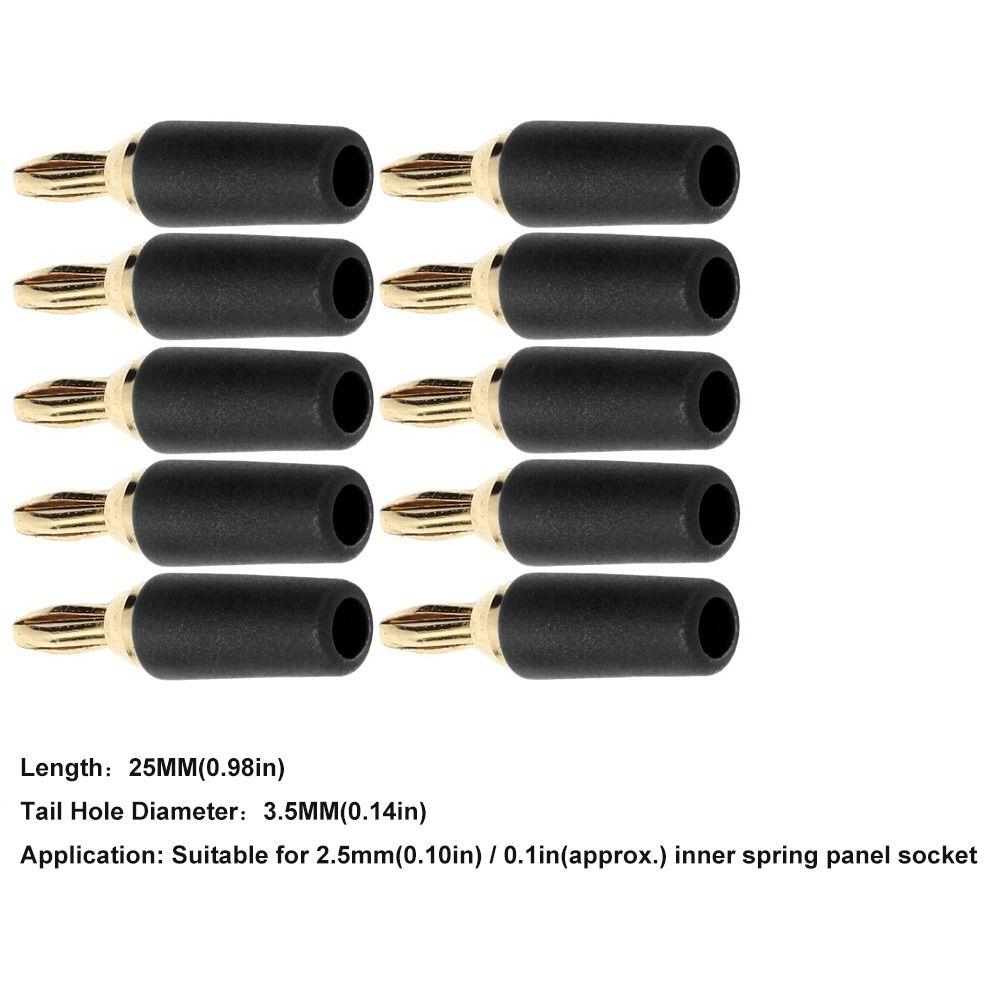 10 PCS 2.5mm Banana Plug Assortment 30VAC/60VDC 10A Speaker Plug  Connector  Wall Plates