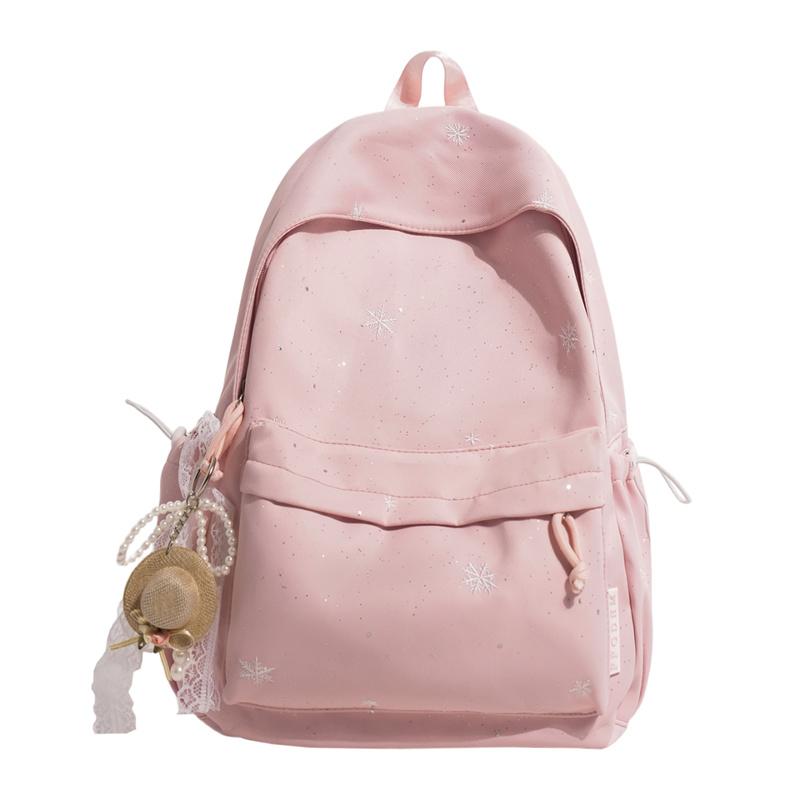 Snowflake Embroidery Student Schoolbag Female School Bag