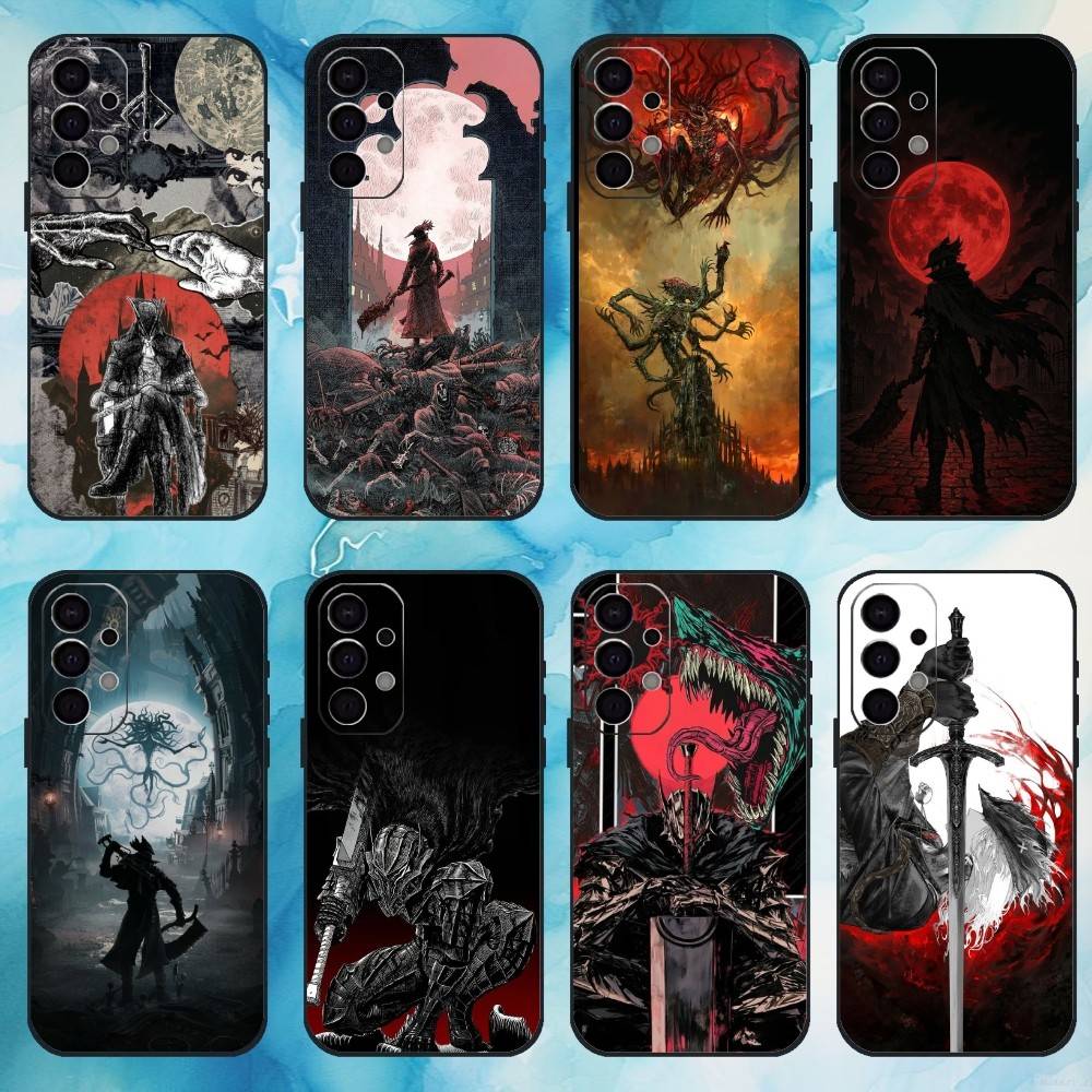 Spiel B-Bloodborne Handyhülle Für Samsung Galaxy A73,A72,A71,A70,A53,A52,A51,Weiche Silikon Schwarz Hülle