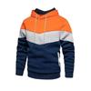 Felpa con cappuccio da uomo a blocchi di colore, casual, vestibilità larga, pullover con cappuccio