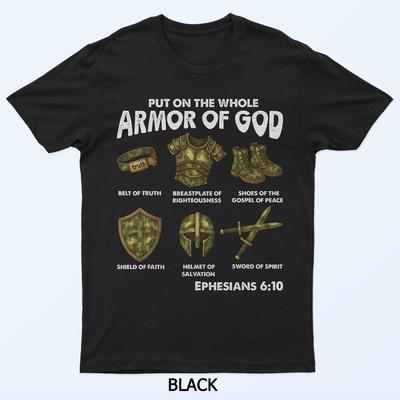 Legt die ganze Waffenrüstung Gottes an Tarnung Christlicher Glaube T-Shirt