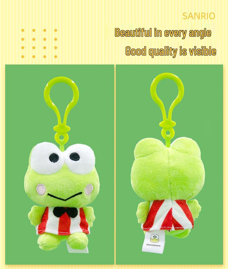 Genuine Sanrio Keroppi Plush Backpack Pendant & Keychain