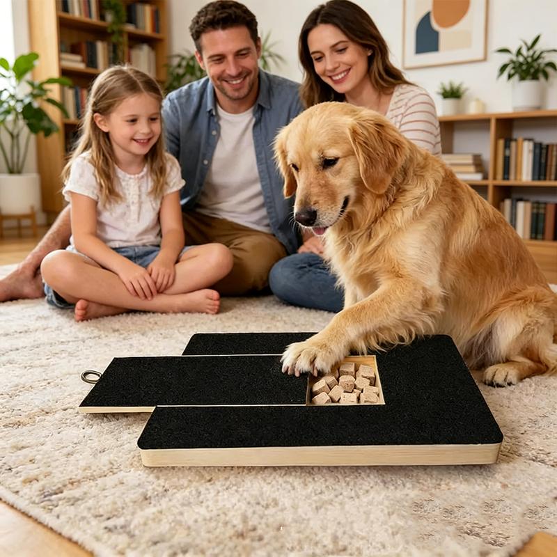 Interactive Pet Nail Scratch Board With Treat Storage Pull Out Design Dog Cat Grooming Scratcher Toy Puppy Scratch Board