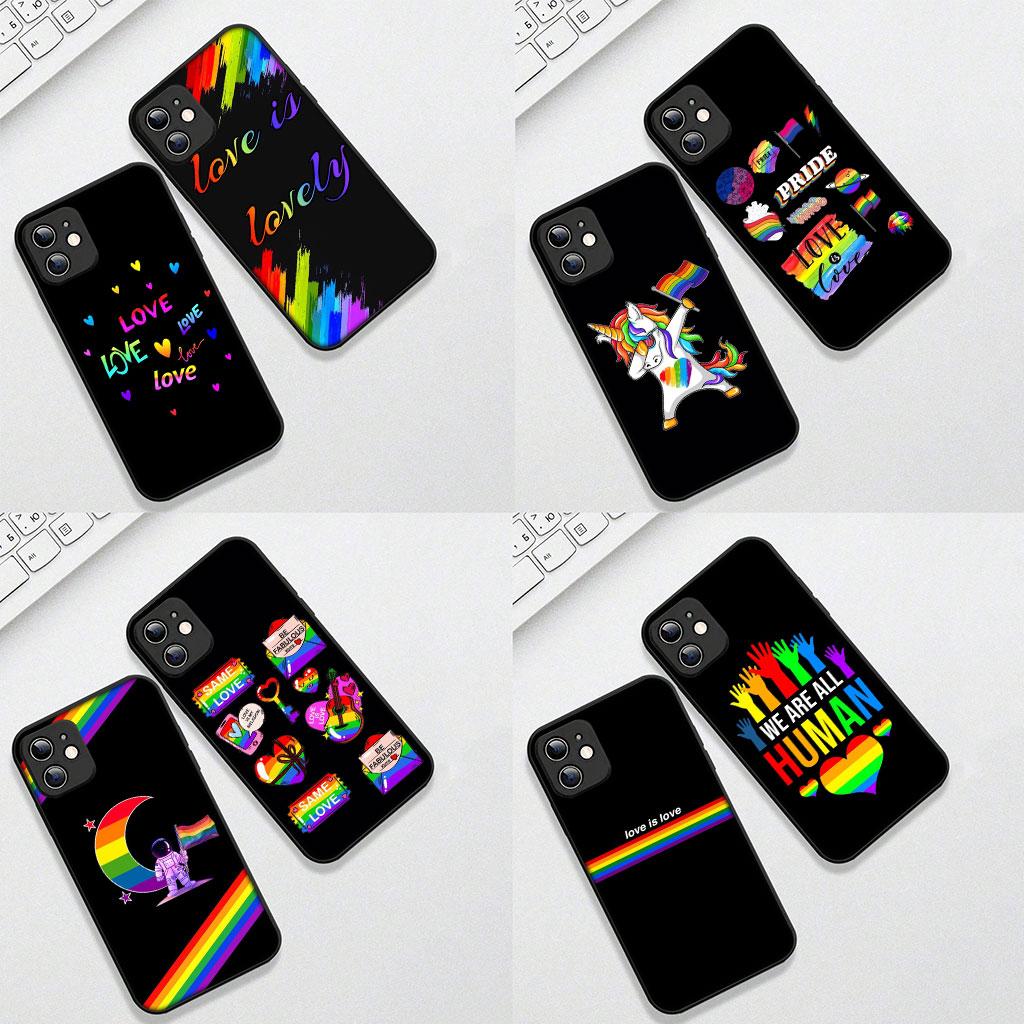 Silicone Cover for Xiaomi Redmi 15 9A 9C NFC 7A 9T Note 9 8 7 8T 15c A5 4G 5G Phone Case Love Is Love Rainbow LGBT Gay Lesbian