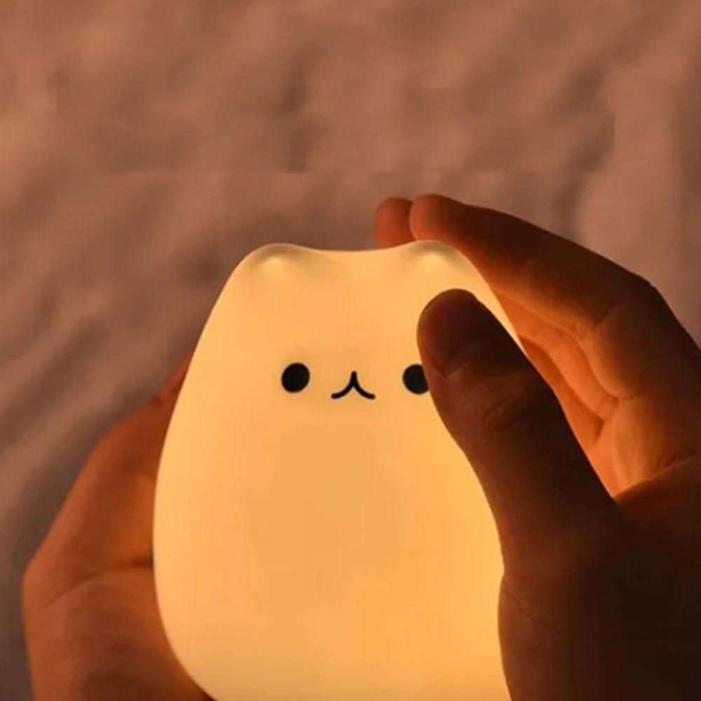Cat Night Lamp Battery Powered Night Light Portable LED Night Light  Bedroom