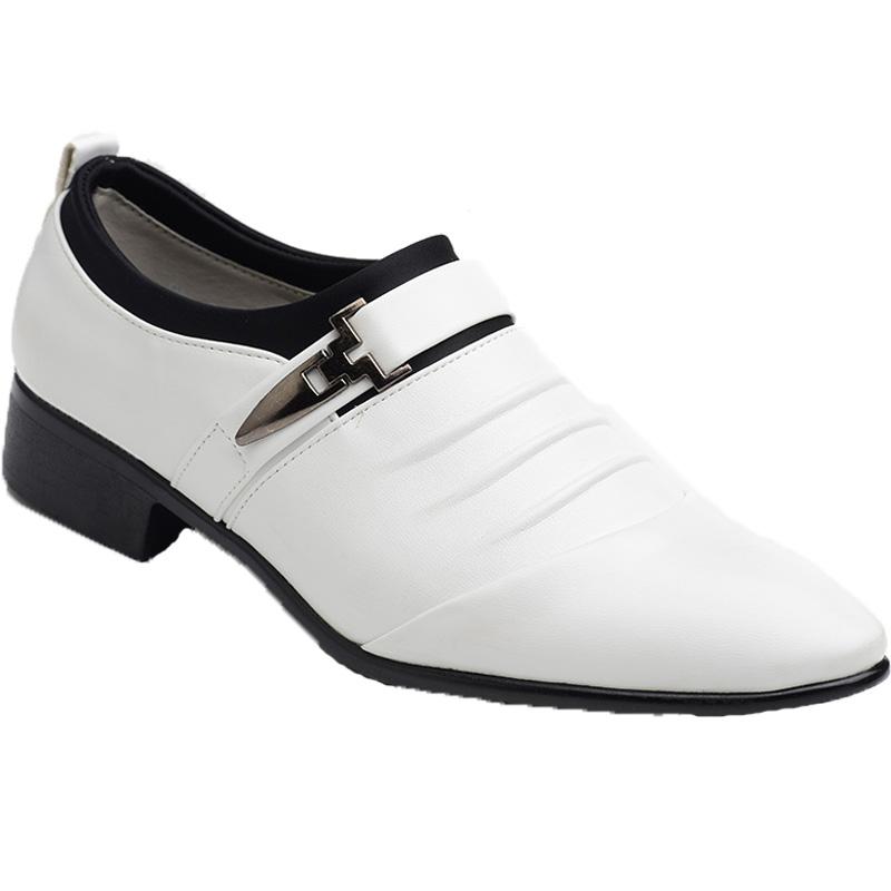 

Holfredterse формальные мужские плоские кожаные офисные туфли для широкой посадки свадебные туфли без застежек повседневные заостренные деловые туфли 16-1618 большие размеры 37-47 45